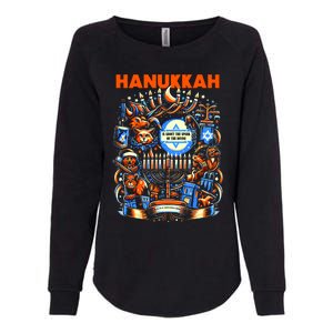 My New Hanukkah Ugly Sweater Design Womens California Wash Sweatshirt