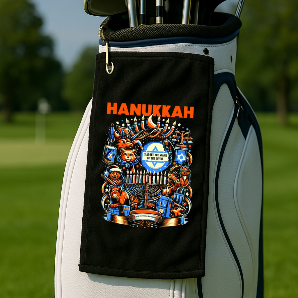 My New Hanukkah Ugly Sweater Design Golf Towel
