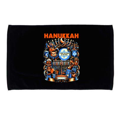 My New Hanukkah Ugly Sweater Design Microfiber Hand Towel