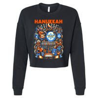 My New Hanukkah Ugly Sweater Design Cropped Pullover Crew
