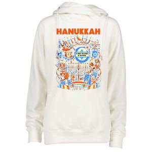 My New Hanukkah Ugly Sweater Design Womens Funnel Neck Pullover Hood