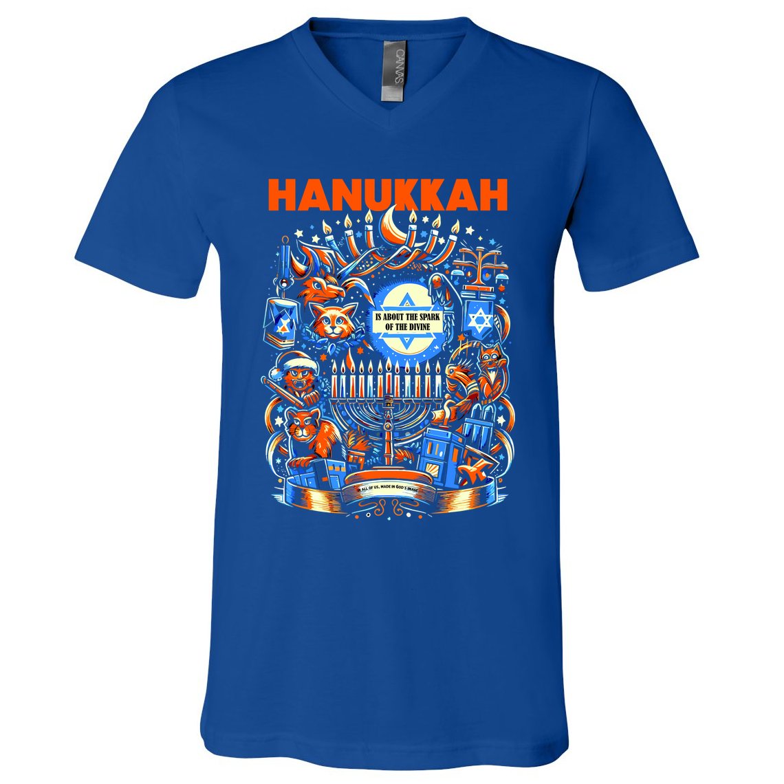 My New Hanukkah Ugly Sweater Design V-Neck T-Shirt