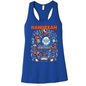 My New Hanukkah Ugly Sweater Design Women's Racerback Tank