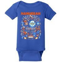 My New Hanukkah Ugly Sweater Design Baby Bodysuit
