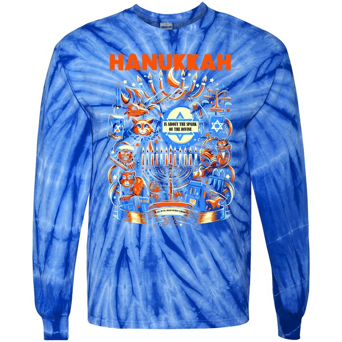 My New Hanukkah Ugly Sweater Design Tie-Dye Long Sleeve Shirt