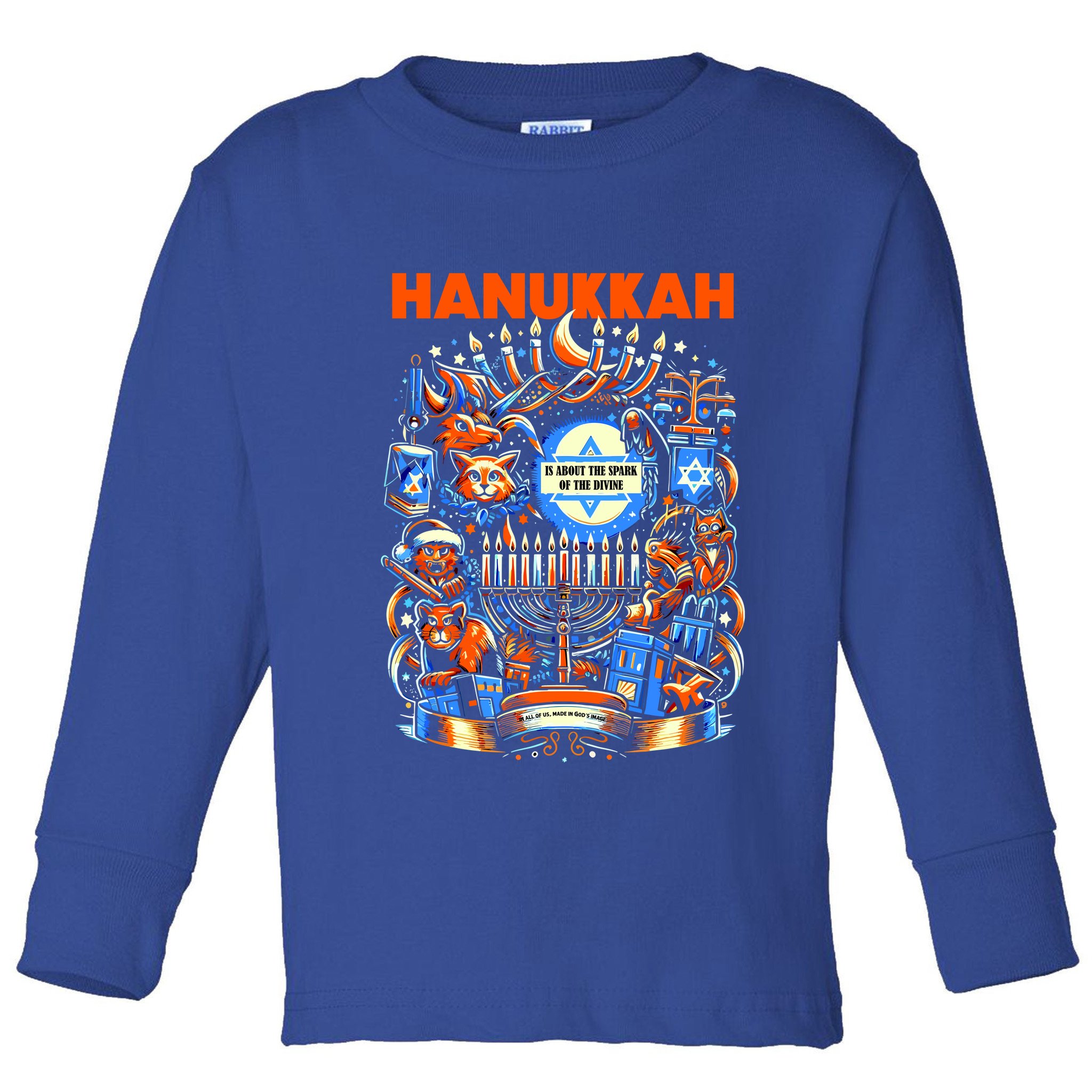 My New Hanukkah Ugly Sweater Design Toddler Long Sleeve Shirt