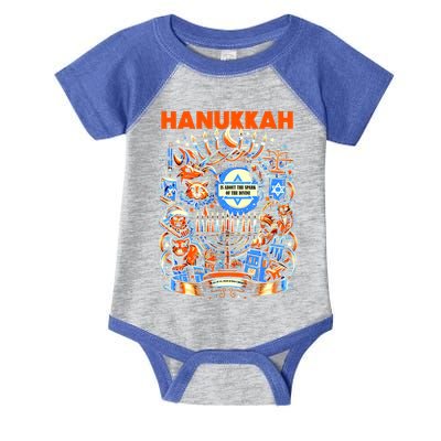 My New Hanukkah Ugly Sweater Design Infant Baby Jersey Bodysuit
