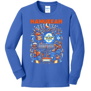 My New Hanukkah Ugly Sweater Design Kids Long Sleeve Shirt