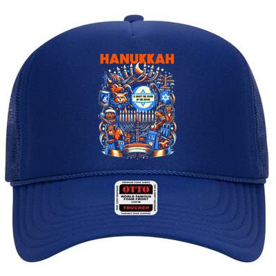 My New Hanukkah Ugly Sweater Design High Crown Mesh Back Trucker Hat