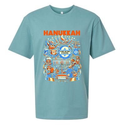 My New Hanukkah Ugly Sweater Design Sueded Cloud Jersey T-Shirt