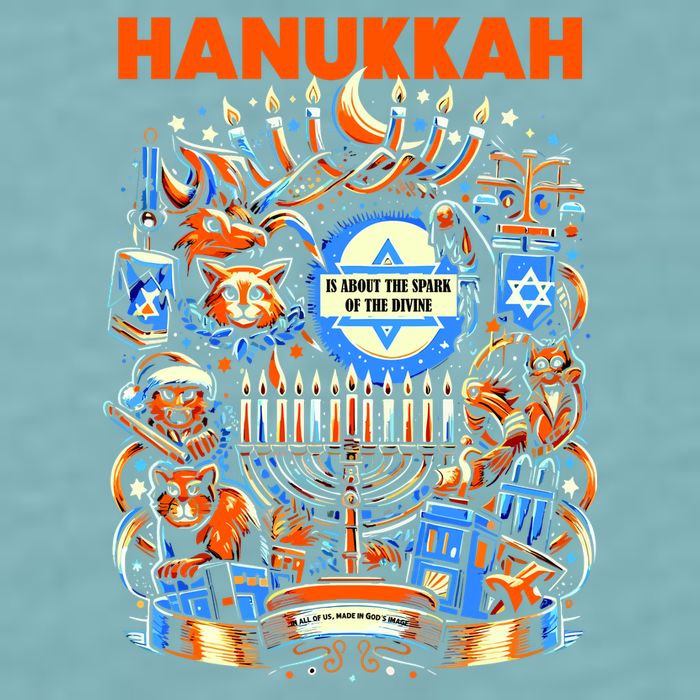 My New Hanukkah Ugly Sweater Design Sueded Cloud Jersey T-Shirt