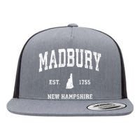 Madbury New Hampshire Nh Vintage Athletic Sports Flat Bill Trucker Hat