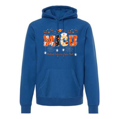 Micu Nurse Halloween Spooky Ghost Medical Intensive Care Premium Hoodie