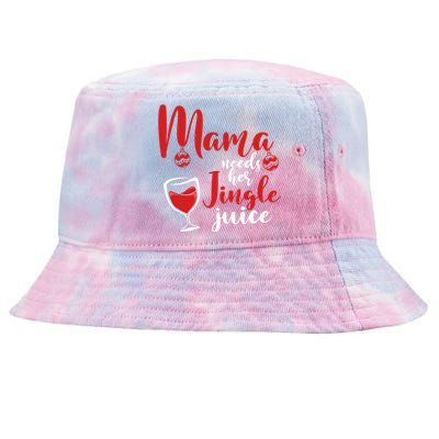 Mama Needs Her Jingle Juice Gift Merry Christmas Funny Xmas Gift Tie-Dyed Bucket Hat