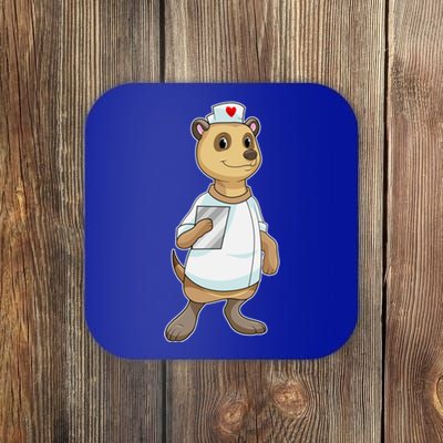 Meerkat Nurse Heart Cute Gift Coaster