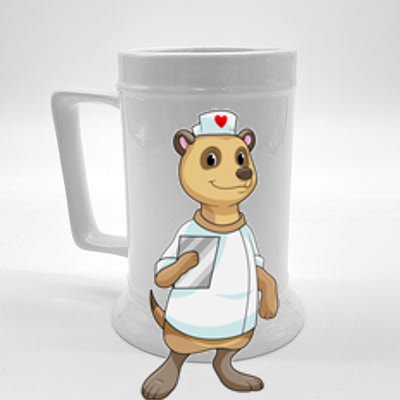 Meerkat Nurse Heart Cute Gift Beer Stein