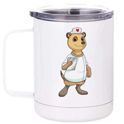 Meerkat Nurse Heart Cute Gift 12 oz Stainless Steel Tumbler Cup