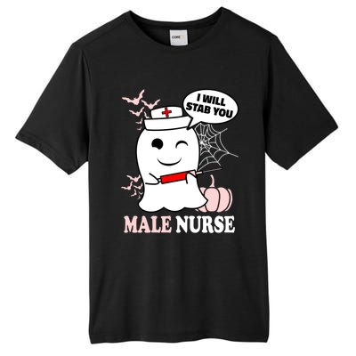 Male Nurse Halloween I Will Stab You Funny Ghost Gift Tall Fusion ChromaSoft Performance T-Shirt