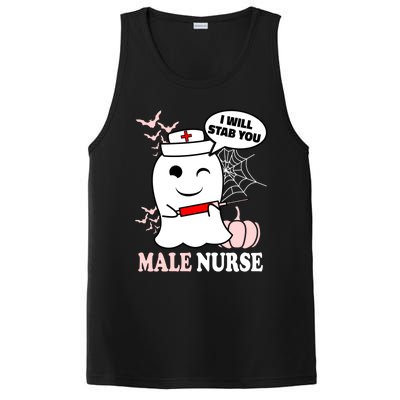 Male Nurse Halloween I Will Stab You Funny Ghost Gift PosiCharge Competitor Tank