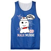 Male Nurse Halloween I Will Stab You Funny Ghost Gift Mesh Reversible Basketball Jersey Tank