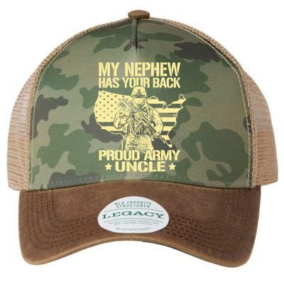My Nephew Has Your Back Proud Army Uncle Military Family Legacy Tie Dye Trucker Hat