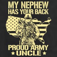 My Nephew Has Your Back Proud Army Uncle Military Family Adult Drive Performance Visor
