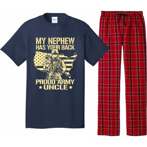 My Nephew Has Your Back Proud Army Uncle Military Family Pajama Set