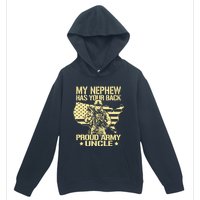 My Nephew Has Your Back Proud Army Uncle Military Family Urban Pullover Hoodie