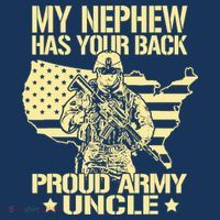 My Nephew Has Your Back Proud Army Uncle Military Family Tank Top