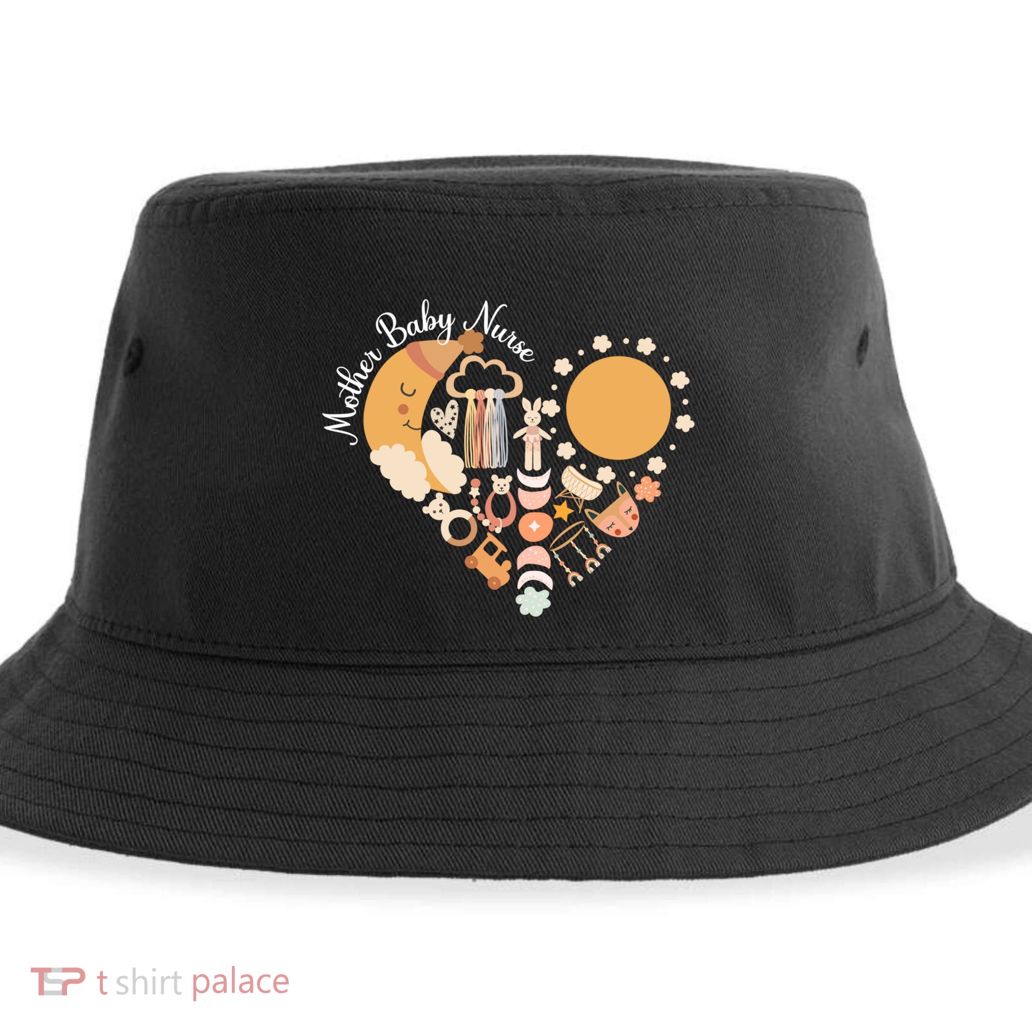 Mother Nurse Heart Postpartum Nurse Mom Nurse Great Gift Sustainable Bucket Hat