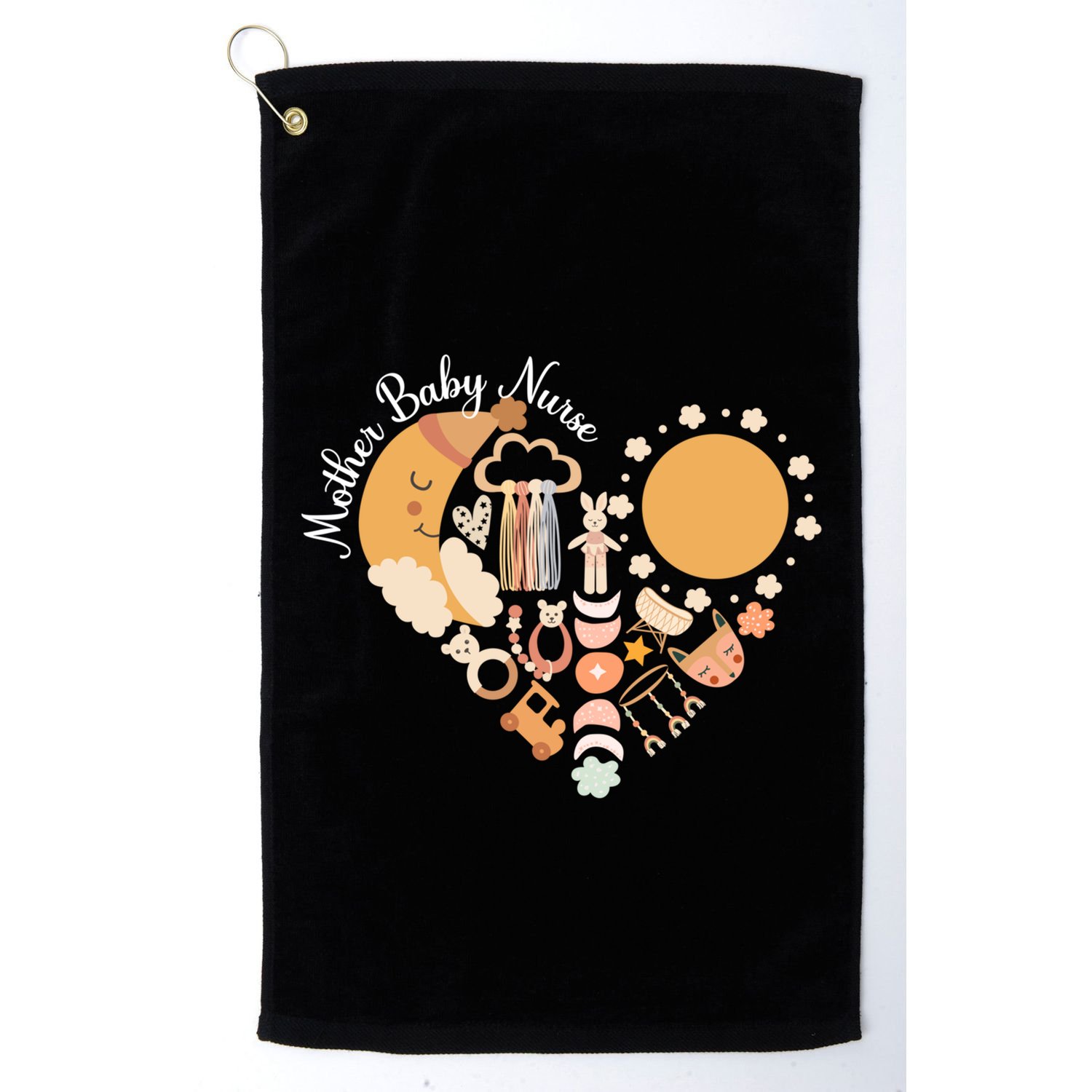 Mother Nurse Heart Postpartum Nurse Mom Nurse Great Gift Golf Towel