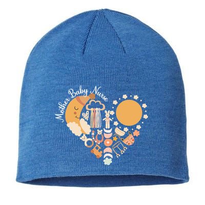 Mother Nurse Heart Postpartum Nurse Mom Nurse Great Gift Sustainable Beanie