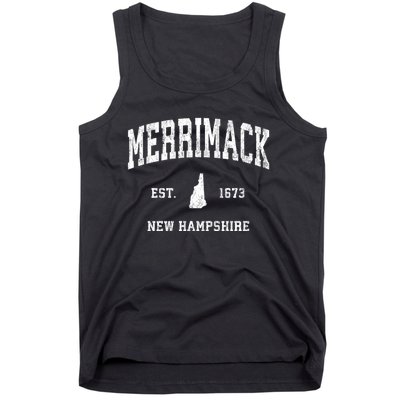 Merrimack New Hampshire Nh Vintage Athletic Sports Tank Top