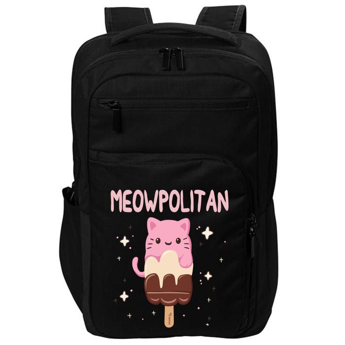 Meowpolitan Neapolitan Ice Cream Gift Impact Tech Backpack