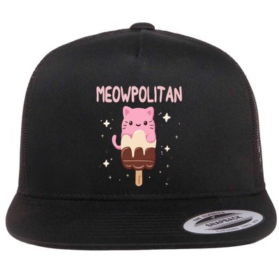 Meowpolitan Neapolitan Ice Cream Gift Flatbill Hat