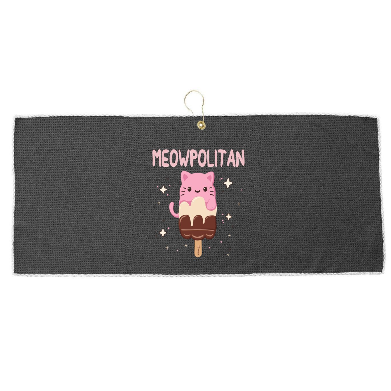 Meowpolitan Neapolitan Ice Cream Gift Large Microfiber Waffle Golf Towel