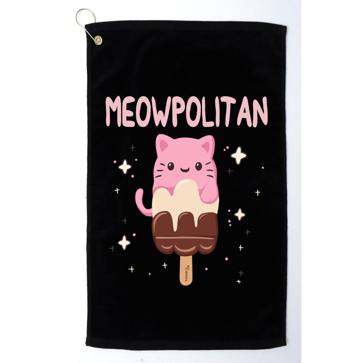 Meowpolitan Neapolitan Ice Cream Gift Golf Towel