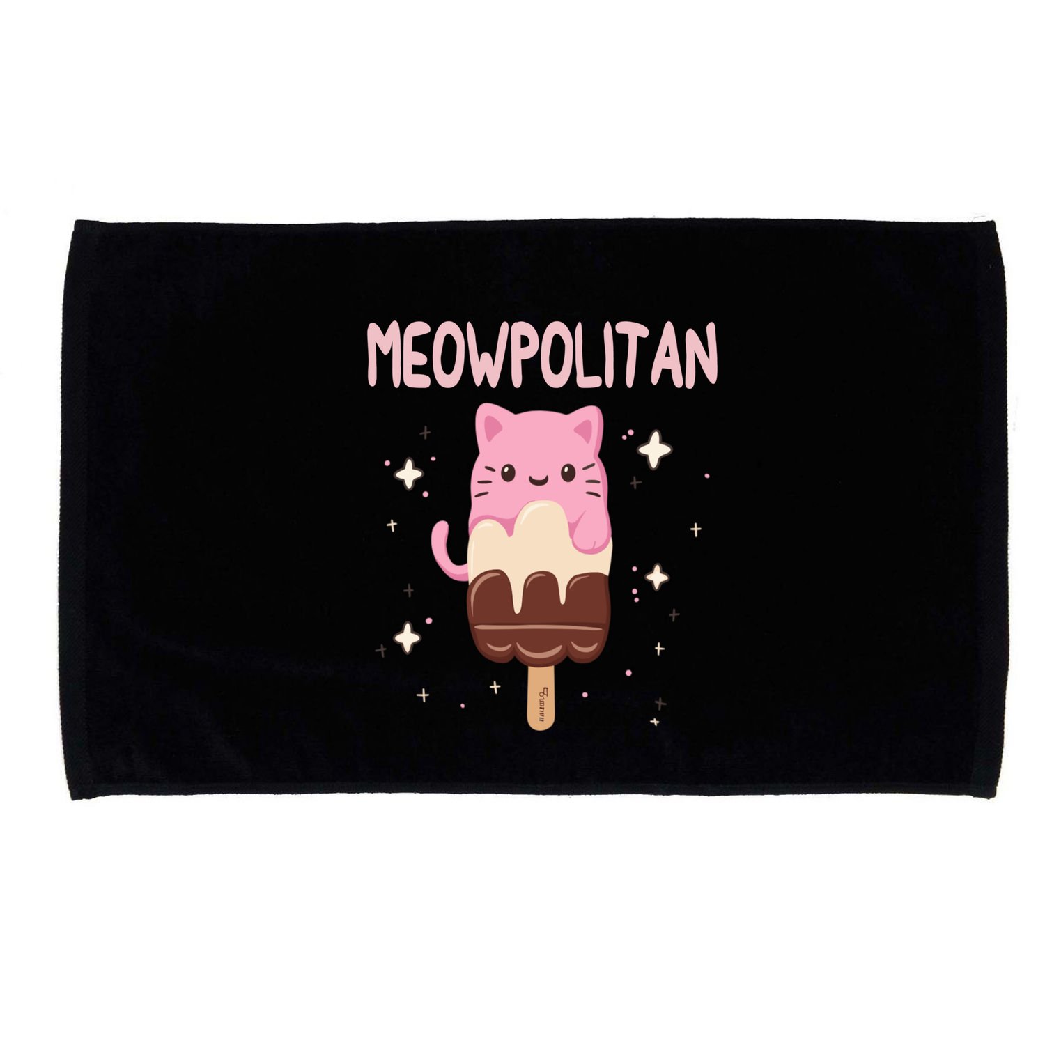 Meowpolitan Neapolitan Ice Cream Gift Microfiber Hand Towel