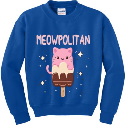 Meowpolitan Neapolitan Ice Cream Gift Kids Sweatshirt