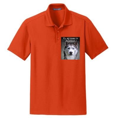 My Name Is Stopthat Funny Hyper Siberian Husky Dog Owner Dry Zone Grid Polo