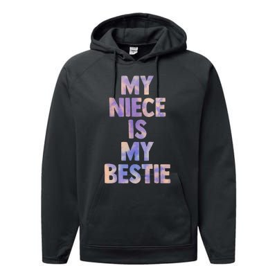 My Niece Is My Bestie For Aunt Uncle Matching Set Tie Dye Performance Fleece Hoodie