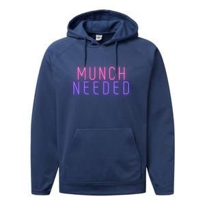 Munch Needed In Multi Color Gift Performance Fleece Hoodie