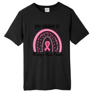 My Ninny Is Stronger Than Cancer Breast Cancer Awareness Gift Tall Fusion ChromaSoft Performance T-Shirt