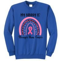 My Ninny Is Stronger Than Cancer Breast Cancer Awareness Gift Sweatshirt