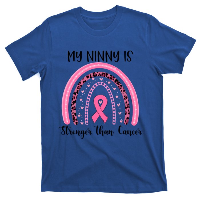 My Ninny Is Stronger Than Cancer Breast Cancer Awareness Gift T-Shirt