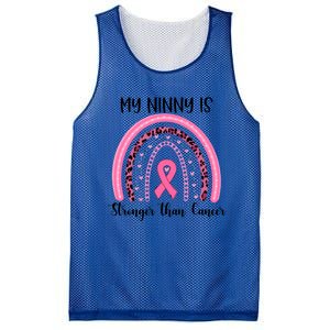 My Ninny Is Stronger Than Cancer Breast Cancer Awareness Gift Mesh Reversible Basketball Jersey Tank