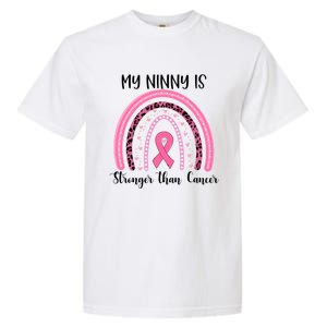 My Ninny Is Stronger Than Cancer Breast Cancer Awareness Gift Garment-Dyed Heavyweight T-Shirt