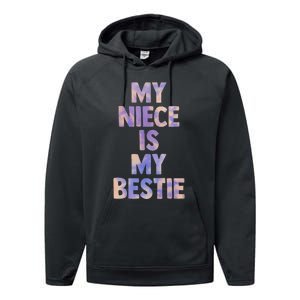 my niece is my bestie for aunt uncle matching set Tie Dye Performance Fleece Hoodie