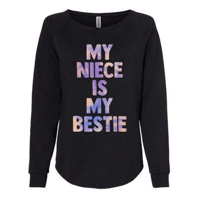 my niece is my bestie for aunt uncle matching set Tie Dye Womens California Wash Sweatshirt