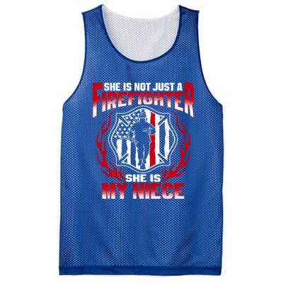 My Niece Is A Firefighter Hero Proud Fire Aunt Uncle Funny Gift Mesh Reversible Basketball Jersey Tank